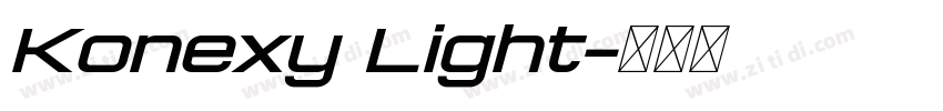 Konexy Light字体转换